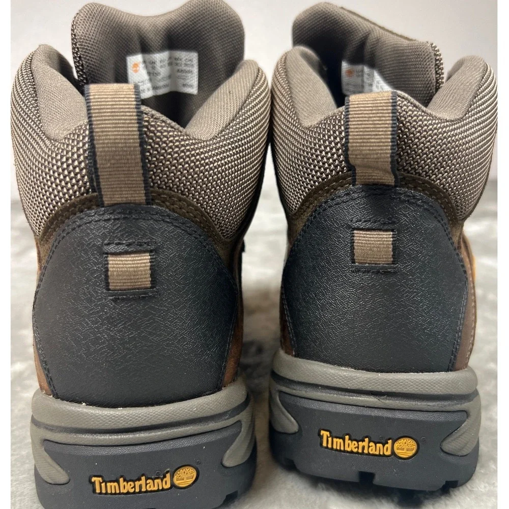 Timberland White Ledge Mid Waterproof Hiking Boots‎ Dk Brown Leather Mens 10.5